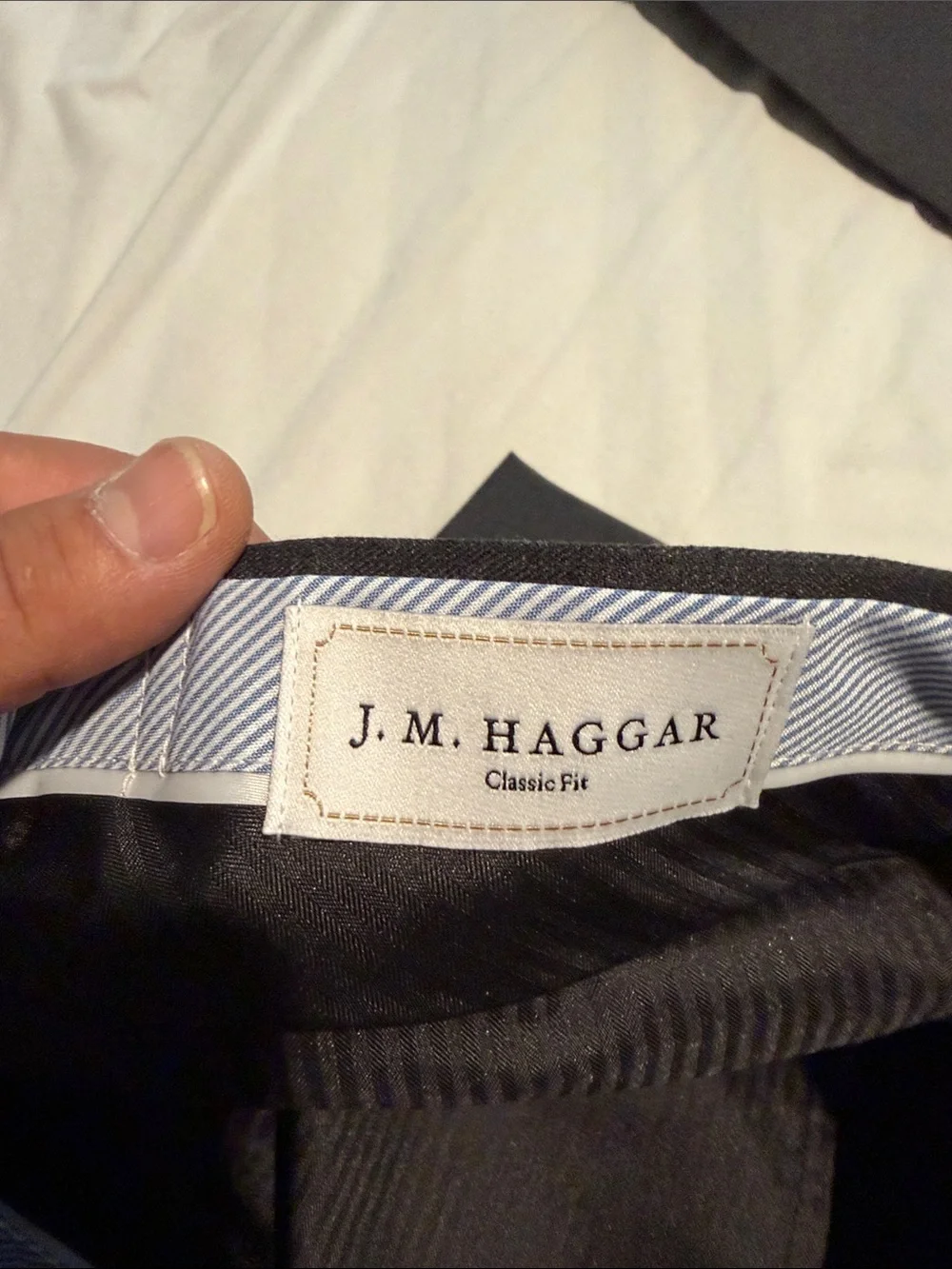 Haggar Men's Dark Gray Two-Piece Suit Jacket & Trousers